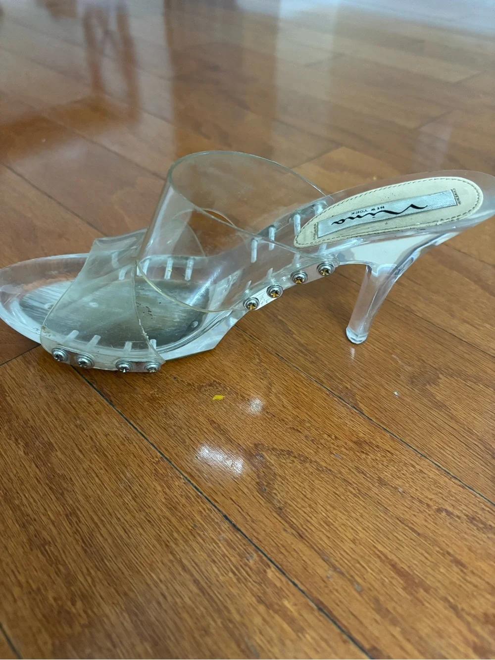 Nina Clear PVC Slide Mules - Transparent